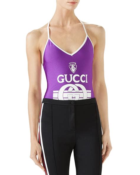 gucci red logo swimsuit|Gucci swimsuit women.